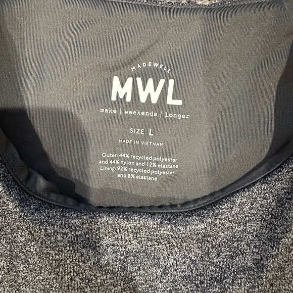 Madewell MWL Form Racerback Crop Top Tank - Picture 3 of 7